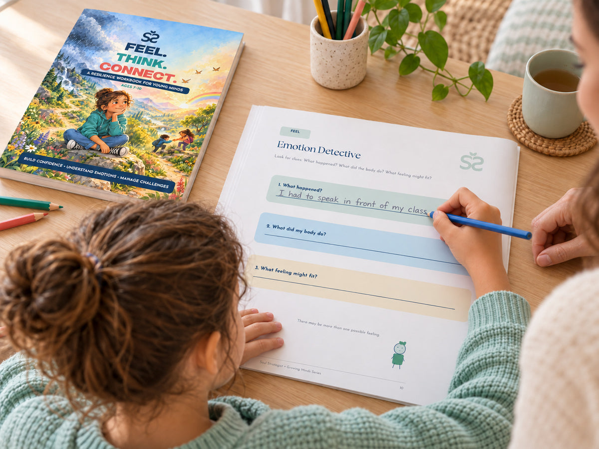 Feel. Think. Connect. – A Resilience Workbook for Young Minds Ages 7–10